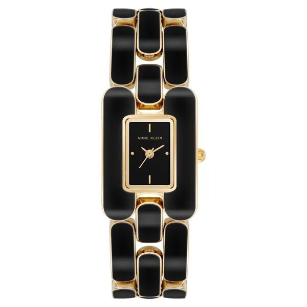 Anne Klein Quartz Analog Black Dial Plastic Strap Watch for Women