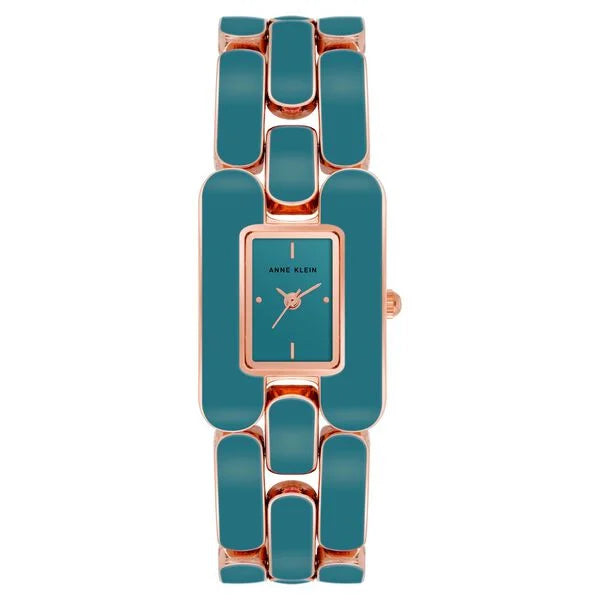 Anne Klein Quartz Analog Teal Dial Plastic Strap Watch for Women