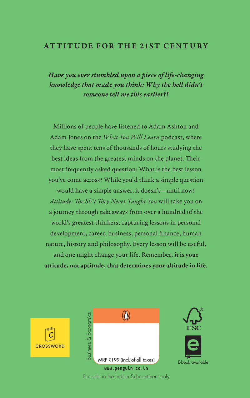 Einstellung: Der Scheiß, den sie dir nie beigebracht haben von Adam Ashton &amp; Adam Jones