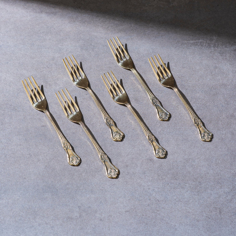 Gift Box Of Cutlery (Engraved Brass Forks & Spoons) | Brass Cookware