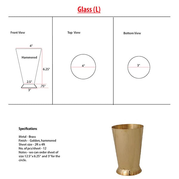 Brass Glass / Lassi Glass | Brass Cookware