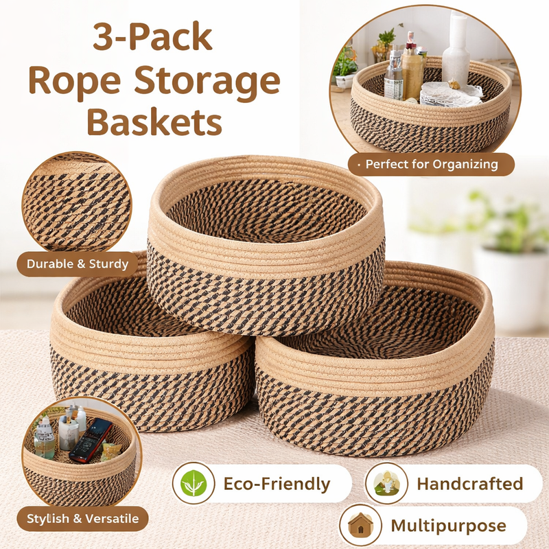 NATURA Jute Storage Basket (S/M/L)
