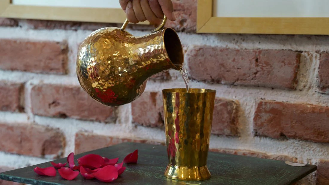 Round Copper Jug | Drinking from copper Utensils