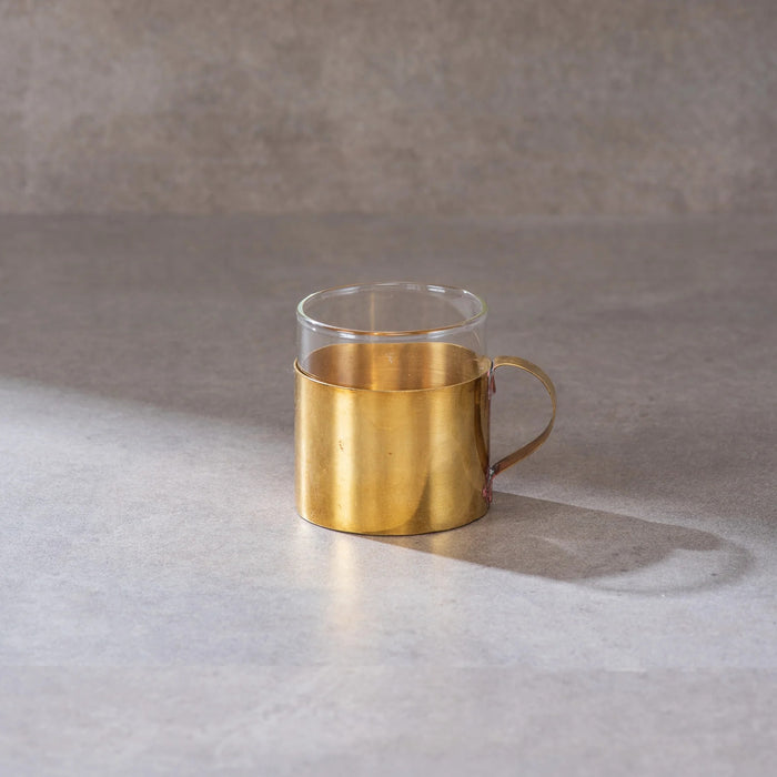 Teacup - Borosil Fitted Brass Teacups | Brass Cookware