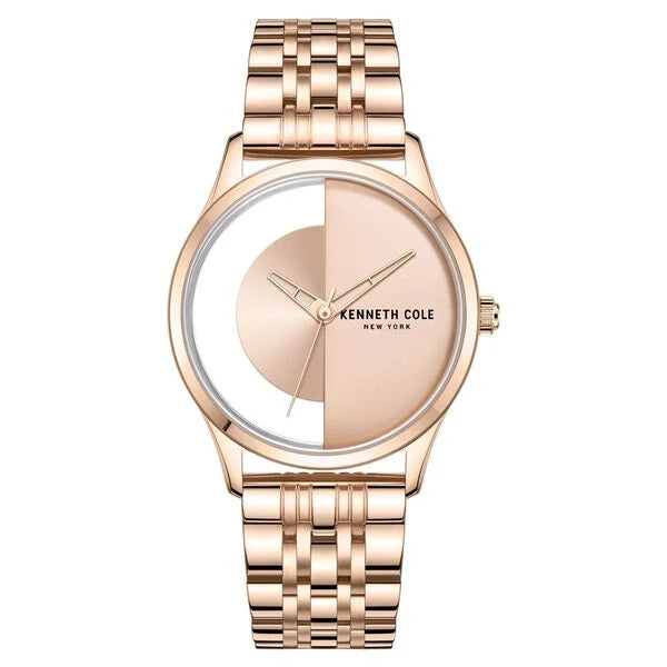 Kenneth Cole Quartz Analog Rose Gold Dial Stainless Steel Strap Watch for Women
