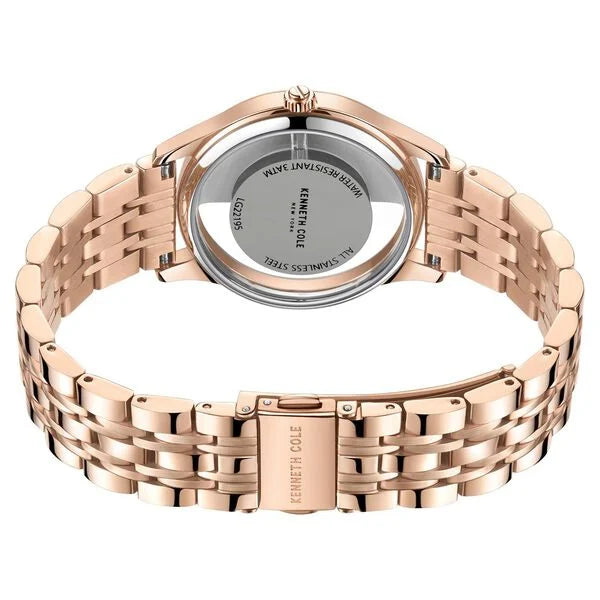 Kenneth Cole Quartz Analog Rose Gold Dial Stainless Steel Strap Watch for Women