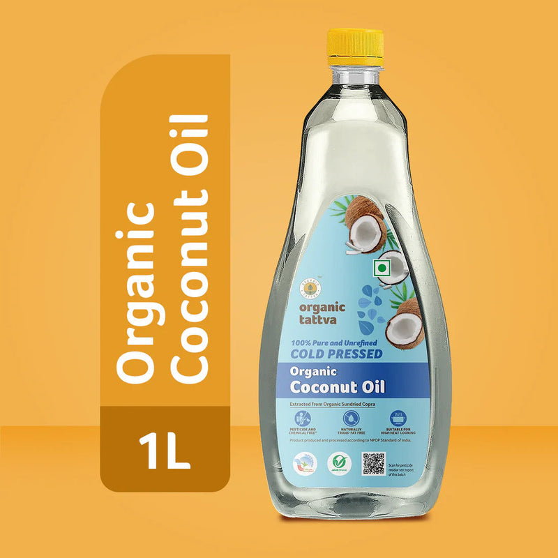 Cold Pressed Coconut Oil 3Kg by Organic Tattva