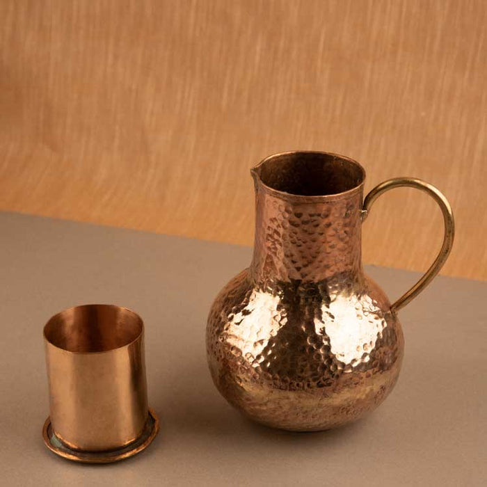 Round Copper Jug | Drinking from copper Utensils