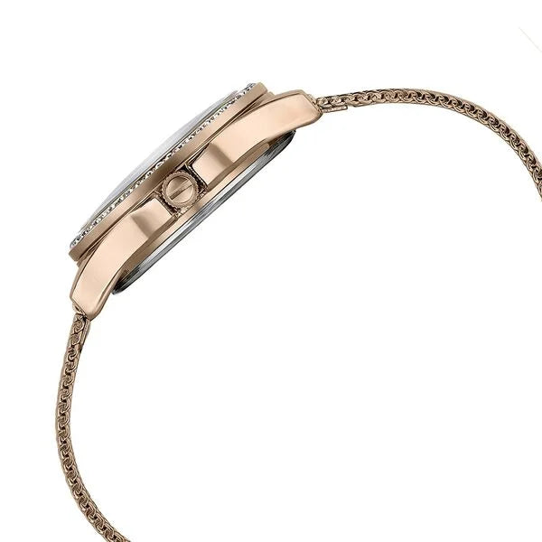 Sonata Poze Quartz Analog Rose Gold Dial Mesh Strap Watch for Women