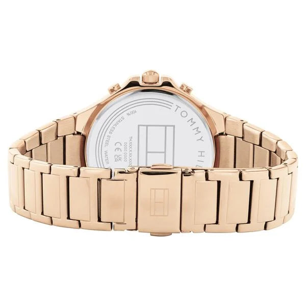 Tommy Hilfiger Gold Dial Golden Stainless Steel Strap Watch for Women