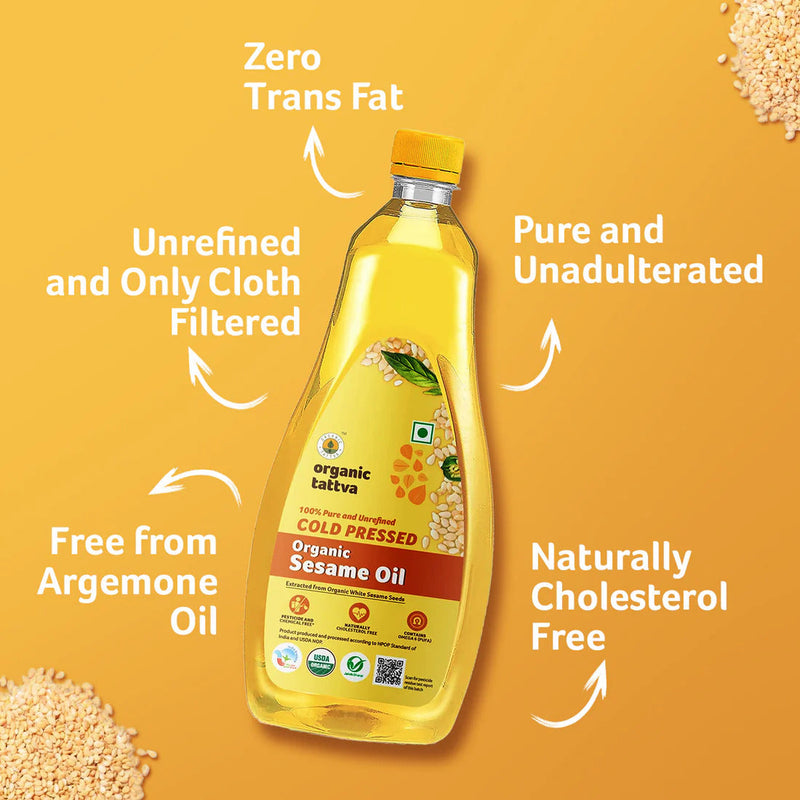 Organic Tattva Organic Cold Pressed Sesame Oil 5 Litre by Organic Tattva