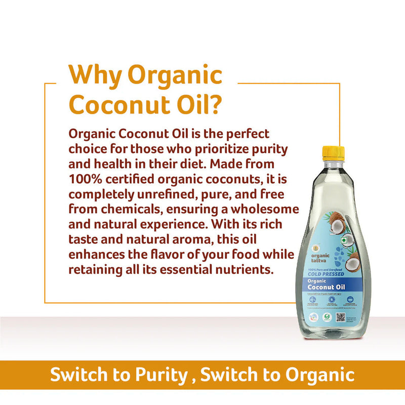 Cold Pressed Coconut Oil 5 Litre by Organic Tattva