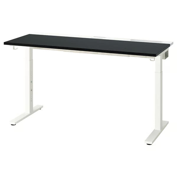 IKEA MITTZON Desk, white, 140x60 cm (55 1/8x23 5/8 ")