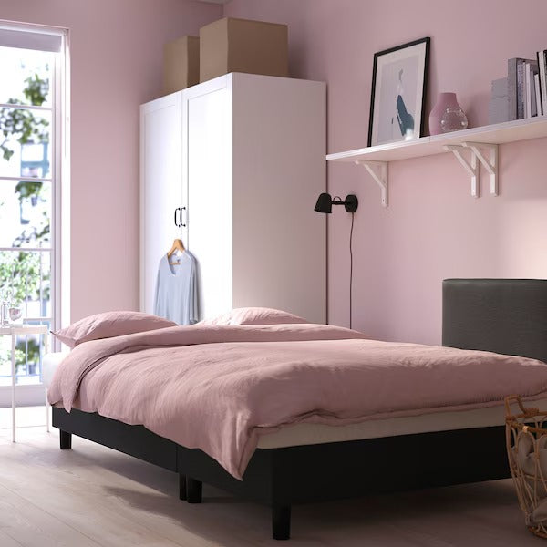 IKEA Alvdalen 3 seat sofa bed with chaise longue knisa dark grey