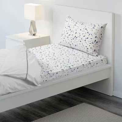IKEA ANGLATARAR Flat sheet and pillowcase, white, 150x260/50x80 cm (59x102/20x31 ") | IKEA Bed linen | Eachdaykart