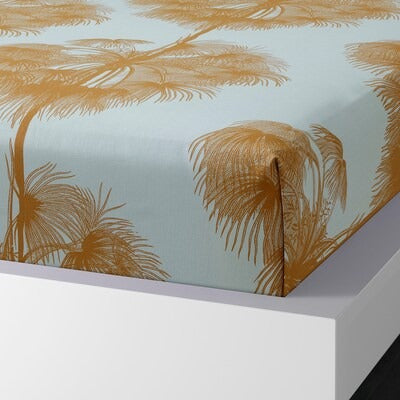 IKEA ANGLATRUMPET Flat sheet and pillowcase, yellow, 150x260/50x80 cm (59x102/20x31 ") | IKEA Bed linen | Eachdaykart