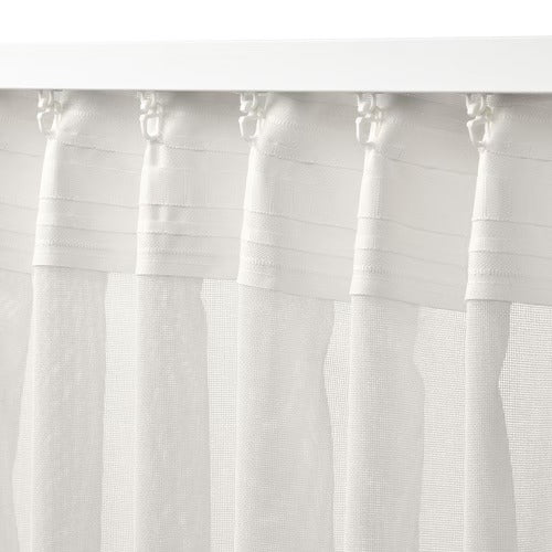 IKEA ANGSFRYLE Sheer curtain, 1 piece, white, 300x250 cm (118x98 ") | IKEA Curtains | Eachdaykart