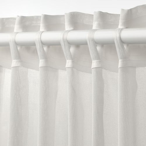 IKEA ANGSFRYLE Sheer curtain, 1 piece, white, 300x250 cm (118x98 ") | IKEA Curtains | Eachdaykart