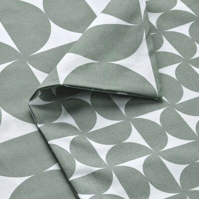 IKEA ANGSNEJLIKA Bettbezug und Kissenbezug, grau/grün, 150x200/50x80 cm (59x79/20x31 ") | IKEA Bettwäsche | Eachdaykart