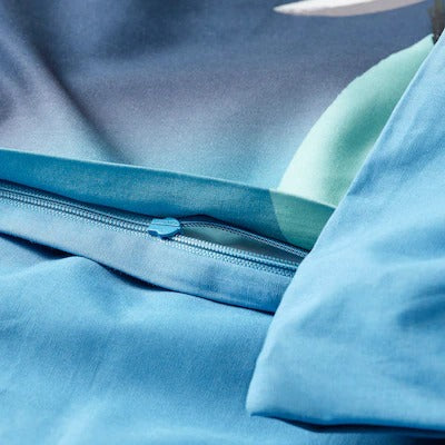 IKEA AFTONSPARV Bettbezug und Kissenbezug, Space/Blau, 150x200/50x80 cm (59x79/20x31 Zoll) | IKEA Bettwäsche | Eachdaykart