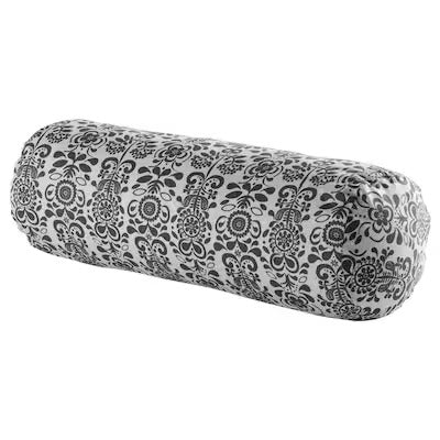 IKEA AKERKULLA Bolster case, grey/white, 20x60 cm (8x24 ") | IKEA Bed linen | Eachdaykart