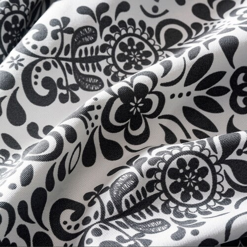 IKEA Akerkulla Curtains with tie backs 1 pair grey white