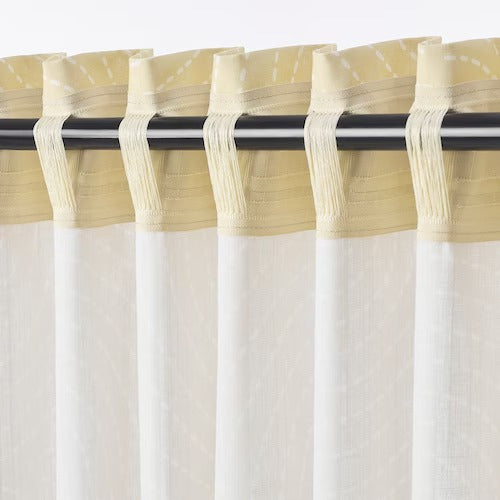 IKEA AKERMOLKE Curtains, 1 pair, beige, 145x250 cm (57x98 ") | IKEA Curtains | Eachdaykart