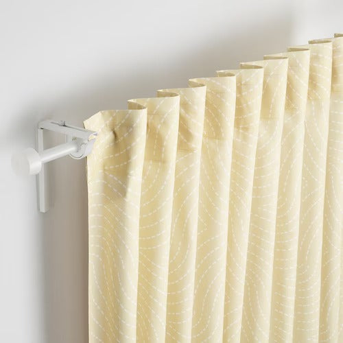 IKEA AKERMOLKE Curtains, 1 pair, beige, 145x250 cm (57x98 ") | IKEA Curtains | Eachdaykart