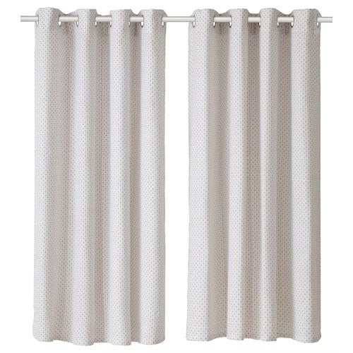 IKEA Alrikke Curtains 1 pair white orange