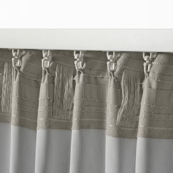 IKEA Annakajsa room darkening curtains 1 pair light grey