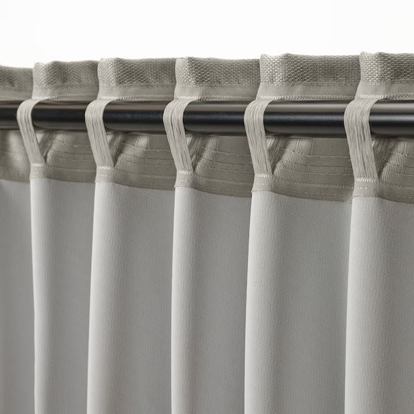 IKEA Annakajsa room darkening curtains 1 pair light grey