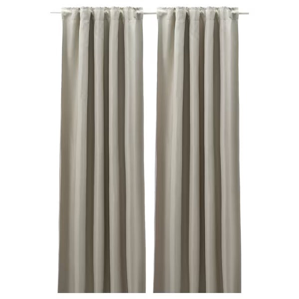 IKEA Annakajsa room darkening curtains 1 pair light grey