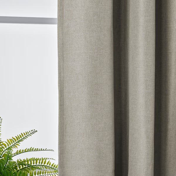 IKEA Annakajsa room darkening curtains 1 pair light grey