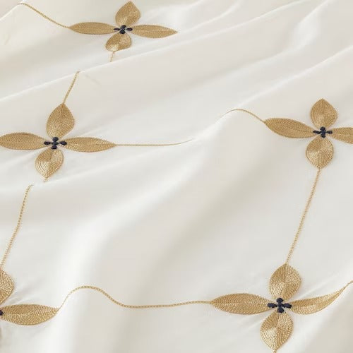 IKEA AROMATISK Curtain, embroidery white, 145x250 cm (57x98 ") | IKEA Curtains | Eachdaykart