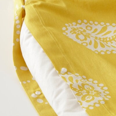 IKEA AROMATISK Duvet cover and 2 pillowcases, yellow, 240x220/50x80 cm (94x87/20x31 ") | IKEA Bed linen | Eachdaykart