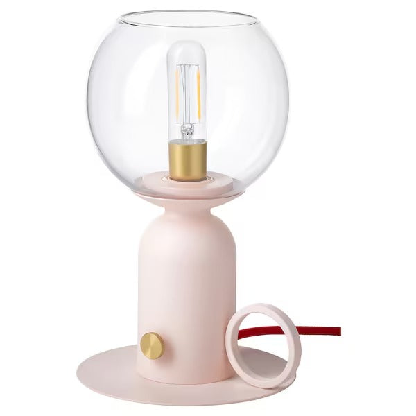 IKEA ASKMULLER Table lamp, dimmable light pink/red | IKEA Table Lamps | Eachdaykart