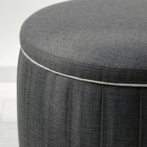 IKEA Aterloga pouffe with storage kilanda dark grey