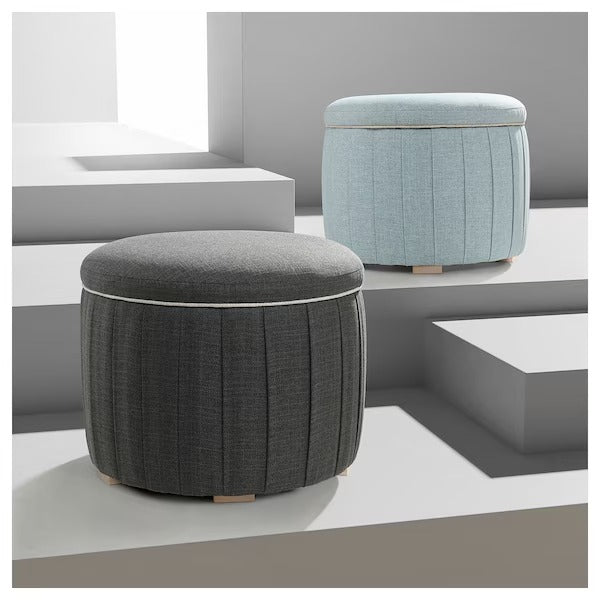 IKEA Aterloga pouffe with storage kilanda dark grey