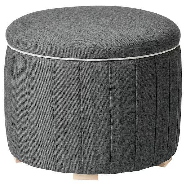 IKEA Aterloga pouffe with storage kilanda dark grey