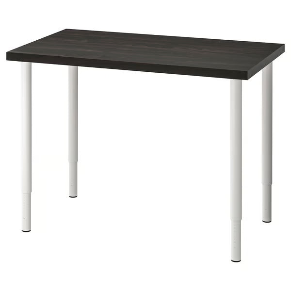 IKEA LINNMON / OLOV Desk, black-brown, 100x60 cm (39 3/8x23 5/8 ")