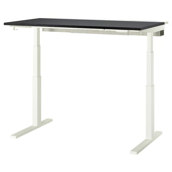 IKEA MITTZON Desk sit/stand, electric white, 140x80 cm (55 1/8x31 1/2 ")