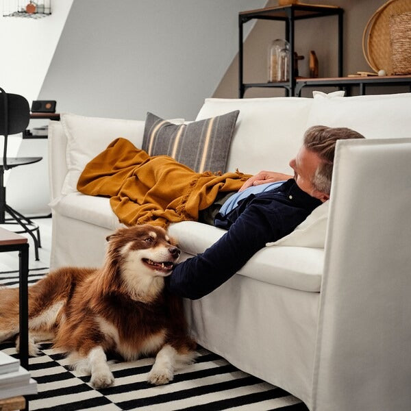 IKEA Backsalen 3 seat sofa blekinge white