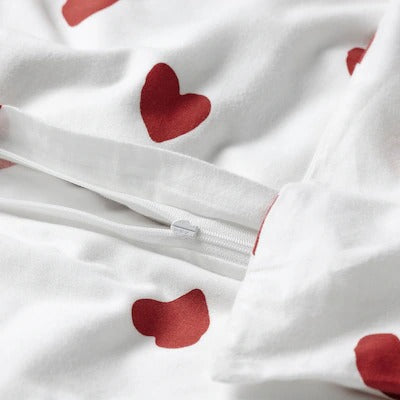 IKEA BARNDROM Duvet cover and pillowcase, heart pattern, 150x200/50x80 cm (59x79/20x31 ") | IKEA Bed linen | Eachdaykart