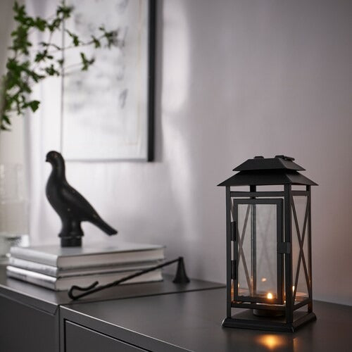 IKEA BEFASTA Lantern for tealight, in/outdoor, black | IKEA Indoor lanterns | Eachdaykart