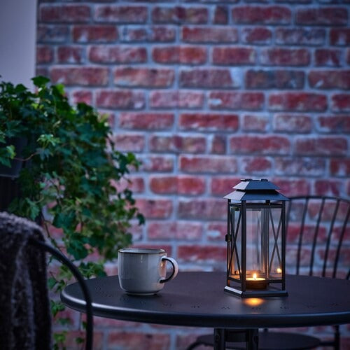 IKEA BEFASTA Lantern for tealight, in/outdoor, black | IKEA Indoor lanterns | Eachdaykart