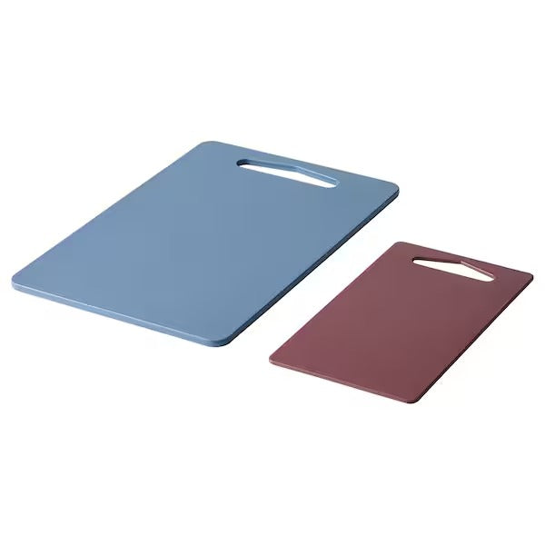 IKEA Bergtunga chopping board set of 2 dark blue red