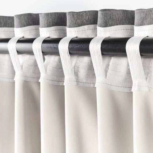 IKEA Blahuva Room darkening curtains 1 pair light grey