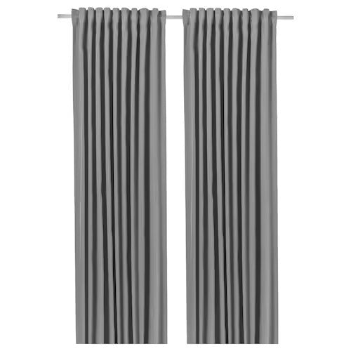 IKEA Blahuva Room darkening curtains 1 pair light grey