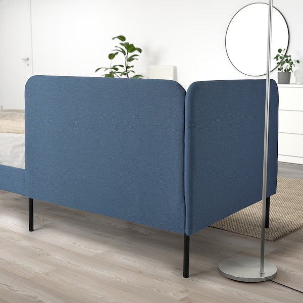IKEA Blakullen uph bed frame with corner headboard knisa medium blue