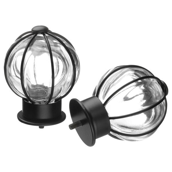 IKEA Blast Finials 1 Pair Black